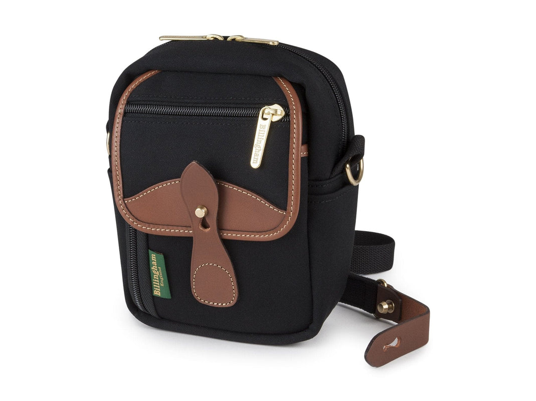 Billingham Compact Stowaway Camera Bag - Black Canvas / Tan Leather-Camera Bags-Billingham