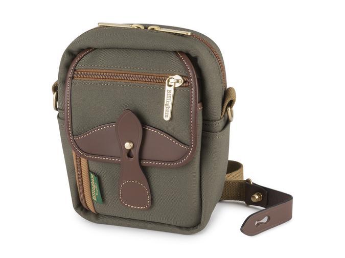 Billingham Compact Stowaway Camera Bag - Sage FibreNyte / Chocolate Leather-Camera Bags-Kudos Cameras