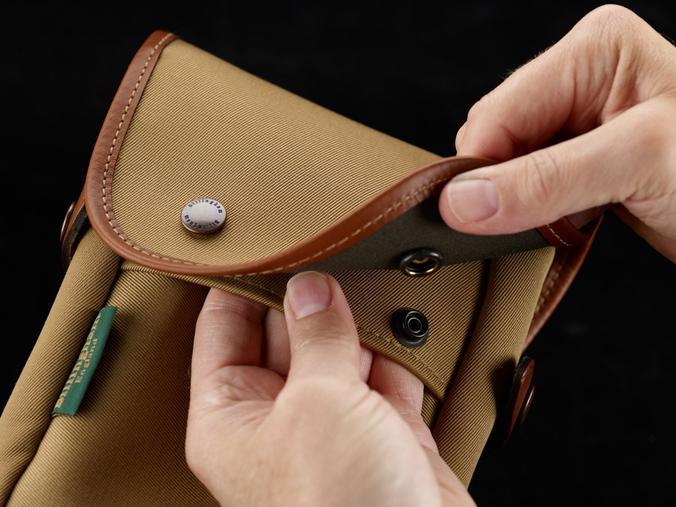 Billingham Delta Pocket - Khaki Canvas / Tan Leather-Camera Bag Pockets-Billingham