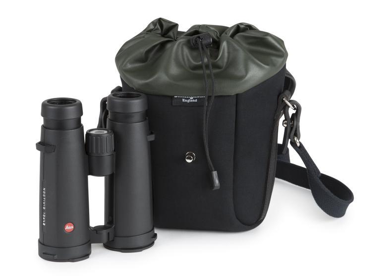 Billingham Galbin Binocular Case Size 10 - Black FibreNyte / Black Leather-Binocular Cases-Kudos Cameras
