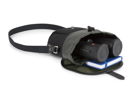 Billingham Galbin Binocular Case Size 10 - Black FibreNyte / Black Leather-Binocular Cases-Billingham