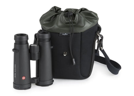 Billingham Galbin Binocular Case Size 10 - Black FibreNyte / Black Leather-Binocular Cases-Billingham