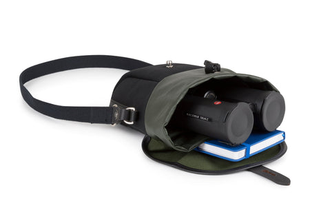 Billingham Galbin Binocular Case Size 10 - Black FibreNyte / Black Leather-Binocular Cases-Billingham