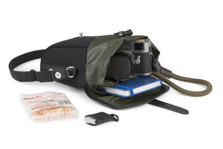 Billingham Galbin Binocular Case Size 10 - Black FibreNyte / Black Leather-Binocular Cases-Billingham