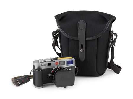 Billingham Galbin Binocular Case Size 10 - Black FibreNyte / Black Leather-Binocular Cases-Billingham