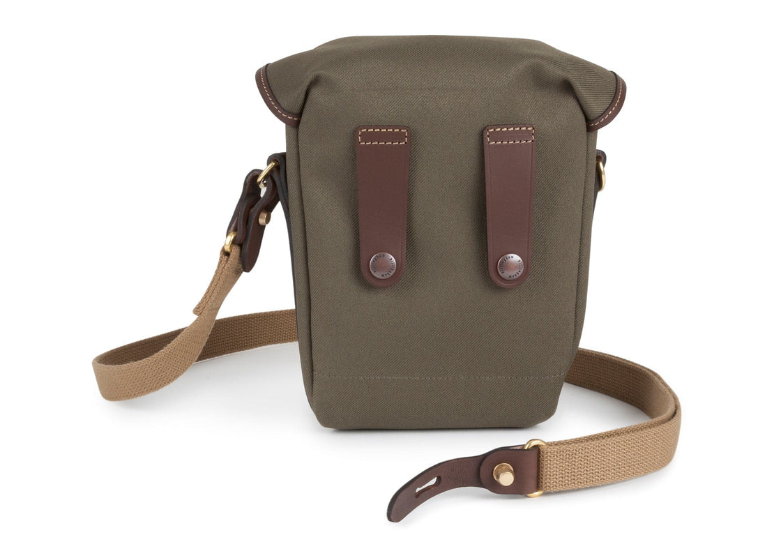 Billingham Galbin Binocular Case Size 10 - Sage FibreNyte / Chocolate Leather-Binocular Cases-Billingham