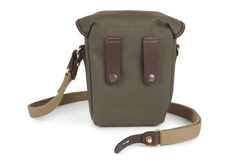 Billingham Galbin Binocular Case Size 10 - Sage FibreNyte / Chocolate Leather-Binocular Cases-Billingham