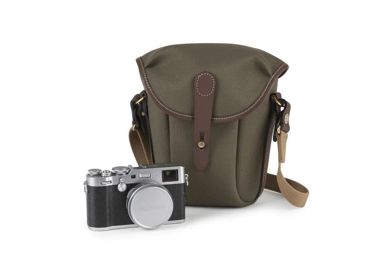 Billingham Galbin Binocular Case Size 10 - Sage FibreNyte / Chocolate Leather-Binocular Cases-Billingham