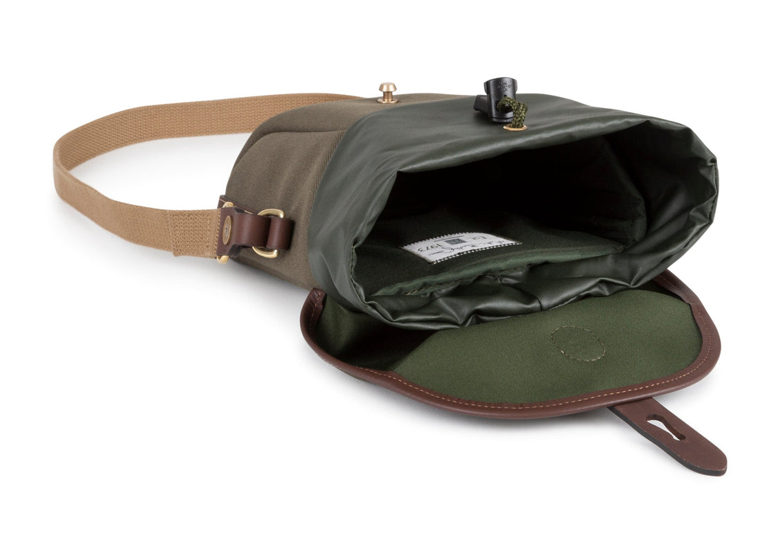 Billingham Galbin Binocular Case Size 10 - Sage FibreNyte / Chocolate Leather-Binocular Cases-Billingham