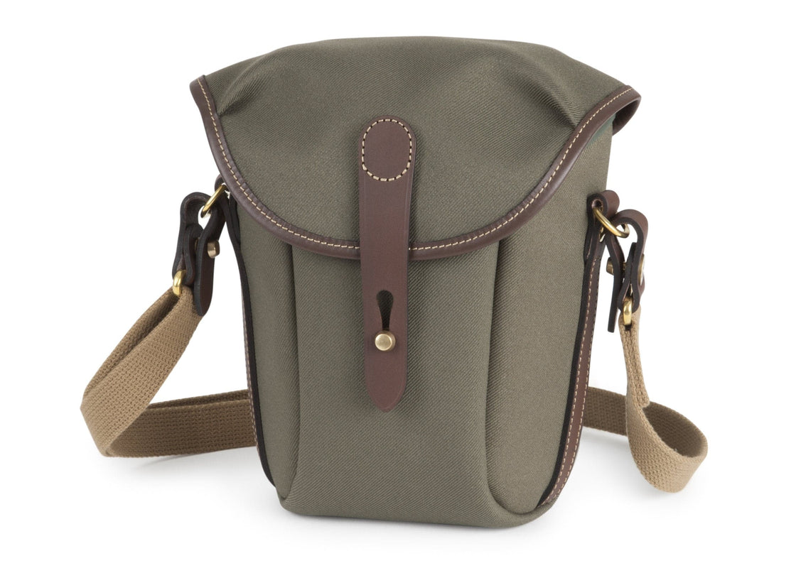 Billingham Galbin Binocular Case Size 10 - Sage FibreNyte / Chocolate Leather-Binocular Cases-Billingham