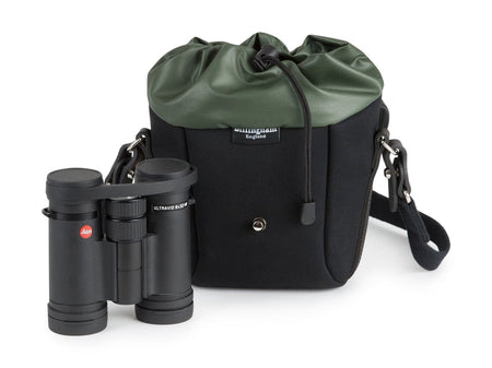 Billingham Galbin Binocular Case Size 8 - Black FibreNyte / Black Leather-Binocular Cases-Kudos Cameras