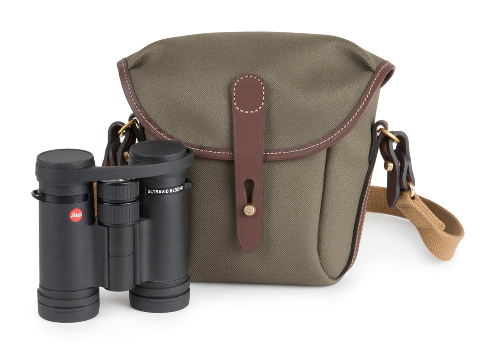 Billingham Galbin Binocular Case Size 8 - Sage FibreNyte / Chocolate Leather-Binocular Cases-Kudos Cameras