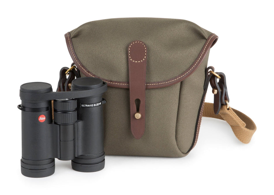 Billingham Galbin Binocular Case Size 8 - Sage FibreNyte / Chocolate Leather-Binocular Cases-Kudos Cameras