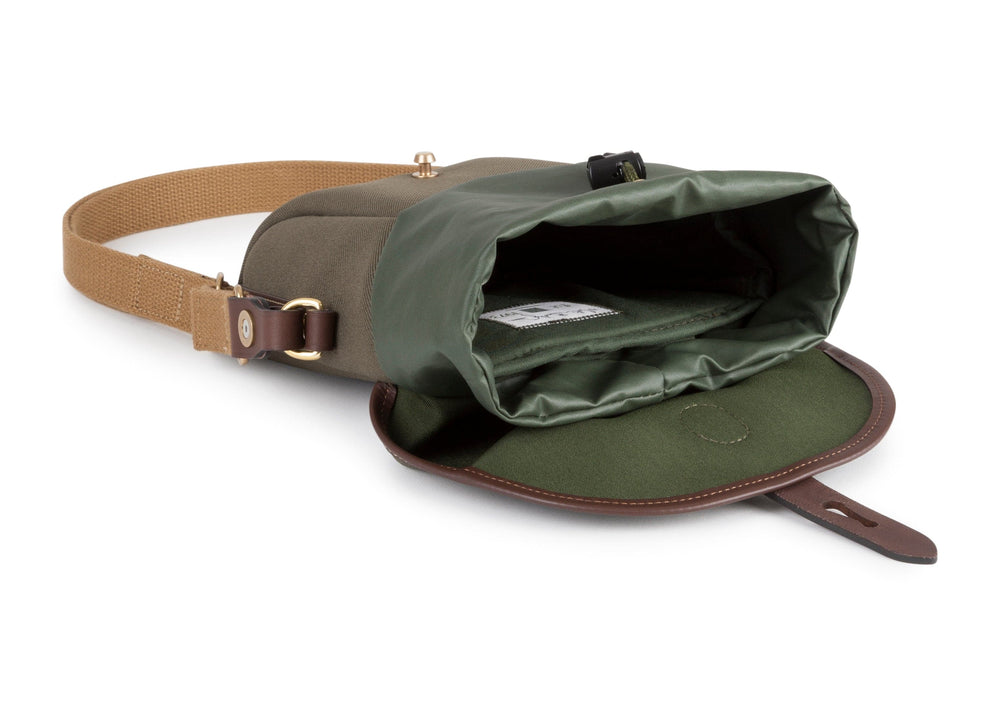 Billingham Galbin Binocular Case Size 8 - Sage FibreNyte / Chocolate Leather-Binocular Cases-Kudos Cameras