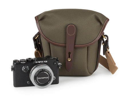 Billingham Galbin Binocular Case Size 8 - Sage FibreNyte / Chocolate Leather-Binocular Cases-Kudos Cameras