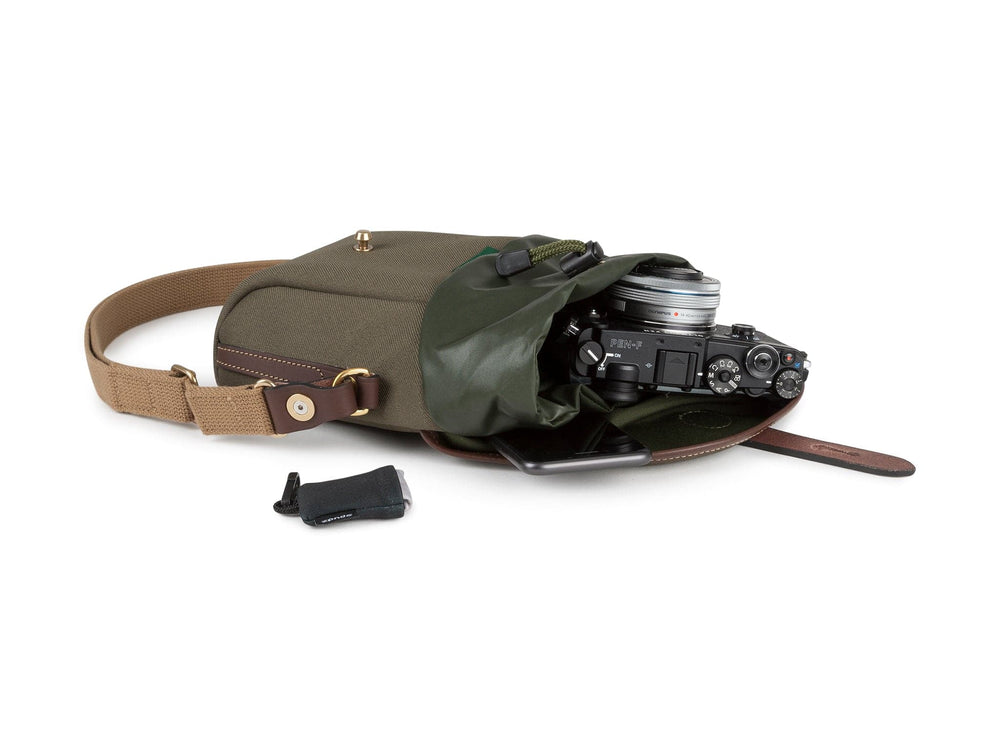 Billingham Galbin Binocular Case Size 8 - Sage FibreNyte / Chocolate Leather-Binocular Cases-Kudos Cameras
