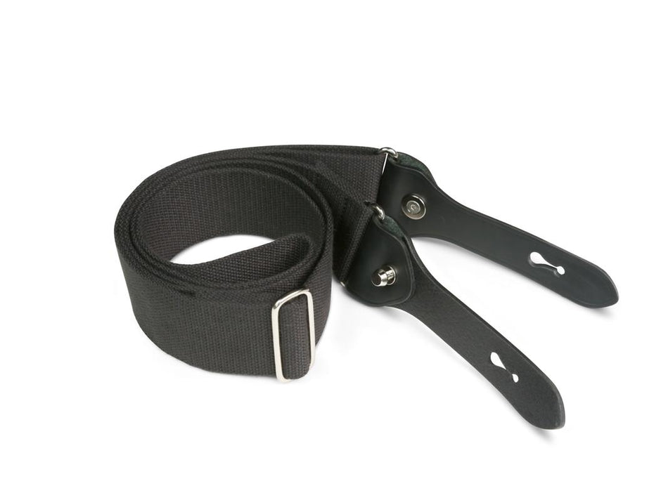 Billingham H1 Shoulder Sling 50mm - Black / Black Leather (Nickel Coated Studs)-Camera Bag Accessories-Kudos Cameras