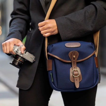 Billingham Hadley Digital Camera Bag - Navy FibreNyte / Chocolate Leather-Camera Bags-Billingham
