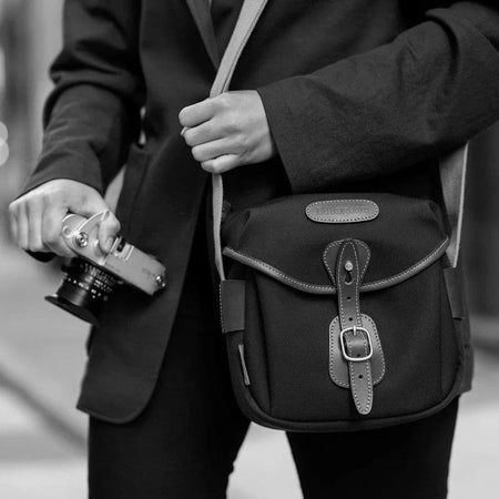 Billingham Hadley Digital Midnight Edition Camera Bag - Black FibreNyte / Black Leather / Blue Stitching inc SP15 Shoulder Pad-Camera Bags-Billingham