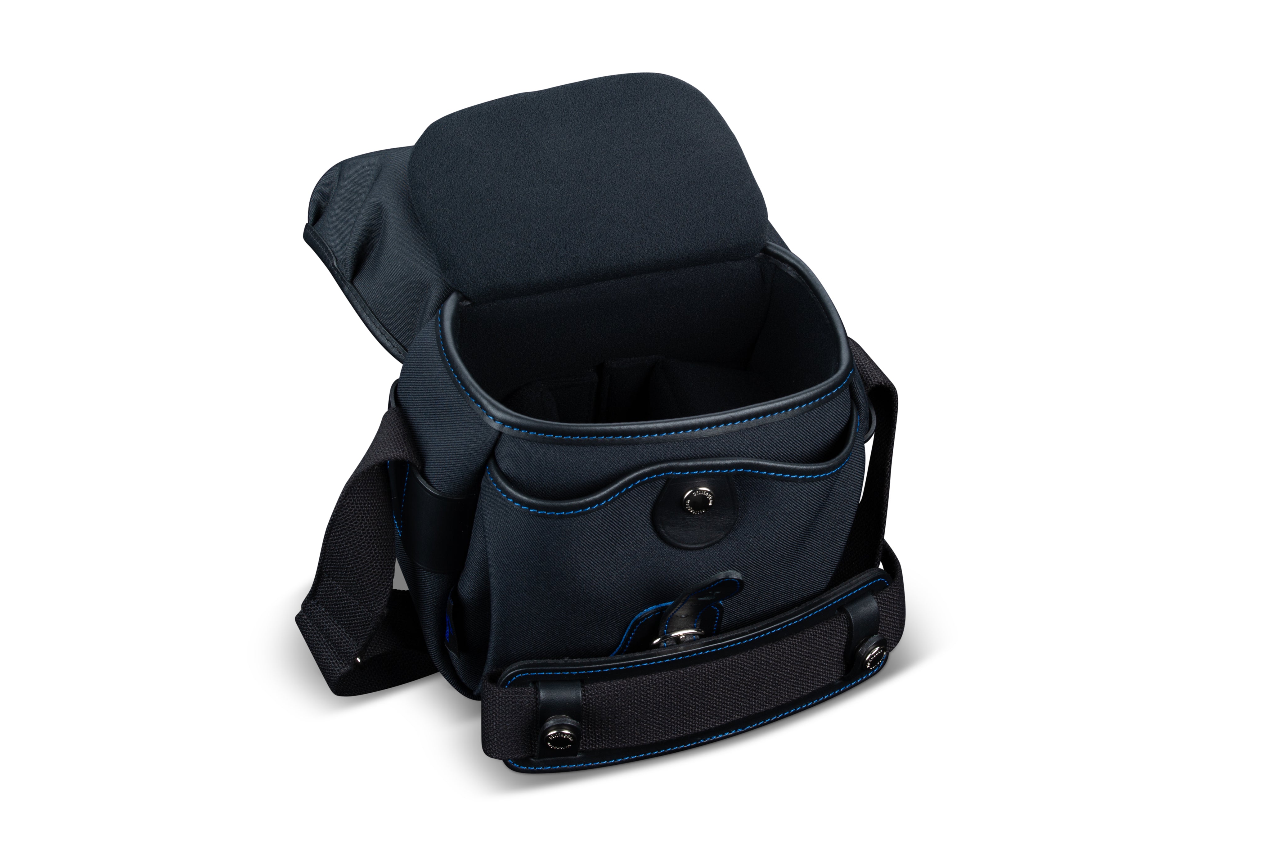 Billingham Hadley Digital Midnight Edition Camera Bag - Black FibreNyte / Black Leather / Blue Stitching inc SP15 Shoulder Pad-Camera Bags-Billingham