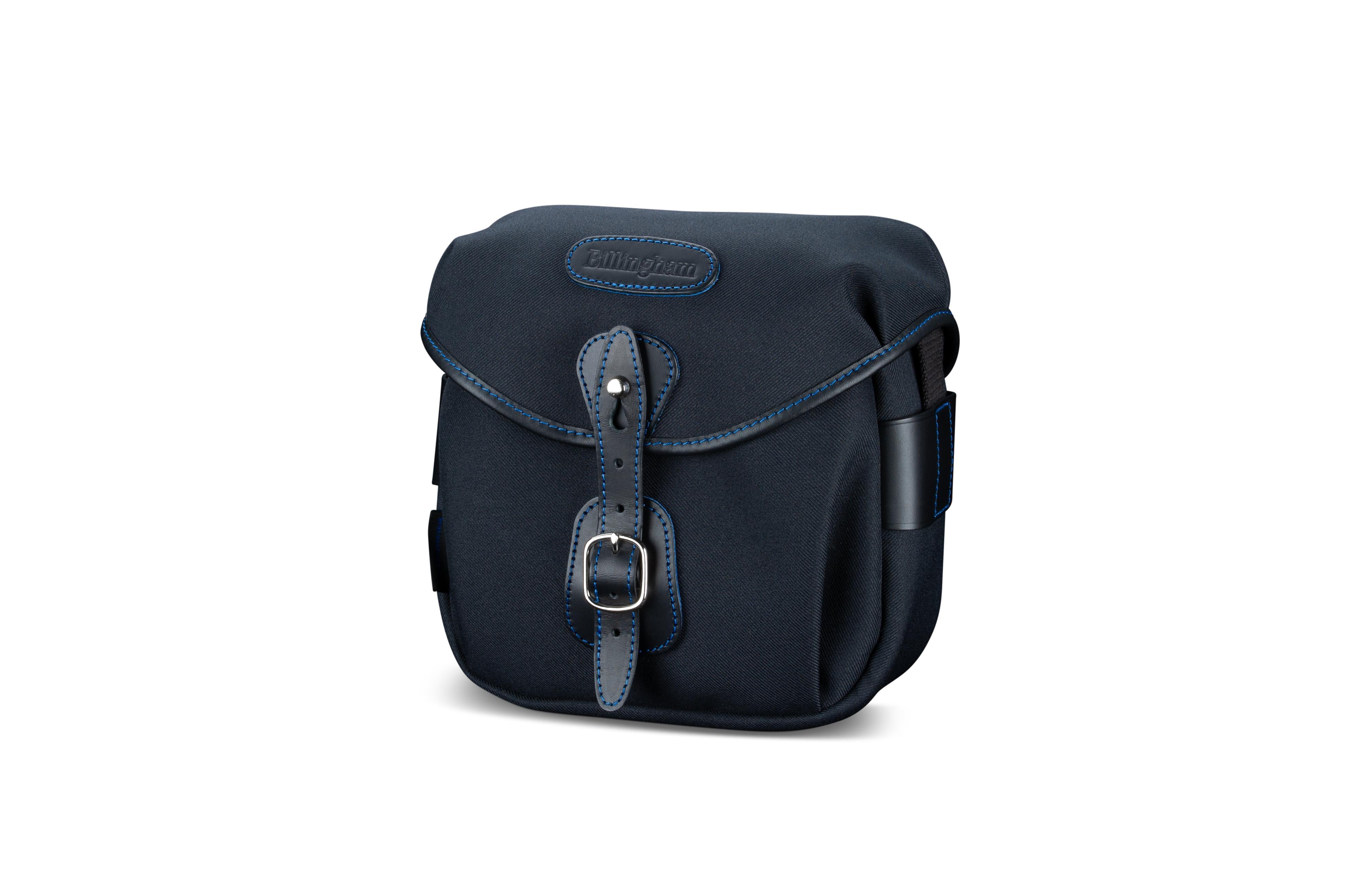 Billingham Hadley Digital Midnight Edition Camera Bag - Black FibreNyte / Black Leather / Blue Stitching inc SP15 Shoulder Pad-Camera Bags-Billingham