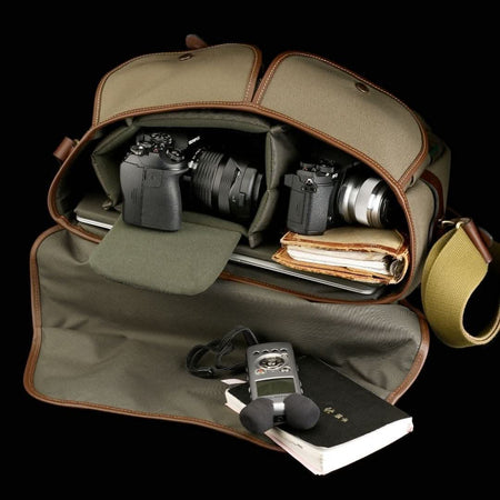 Billingham Hadley One Camera Bag - Khaki FibreNyte / Chocolate Leather-Camera Bags-Kudos Cameras