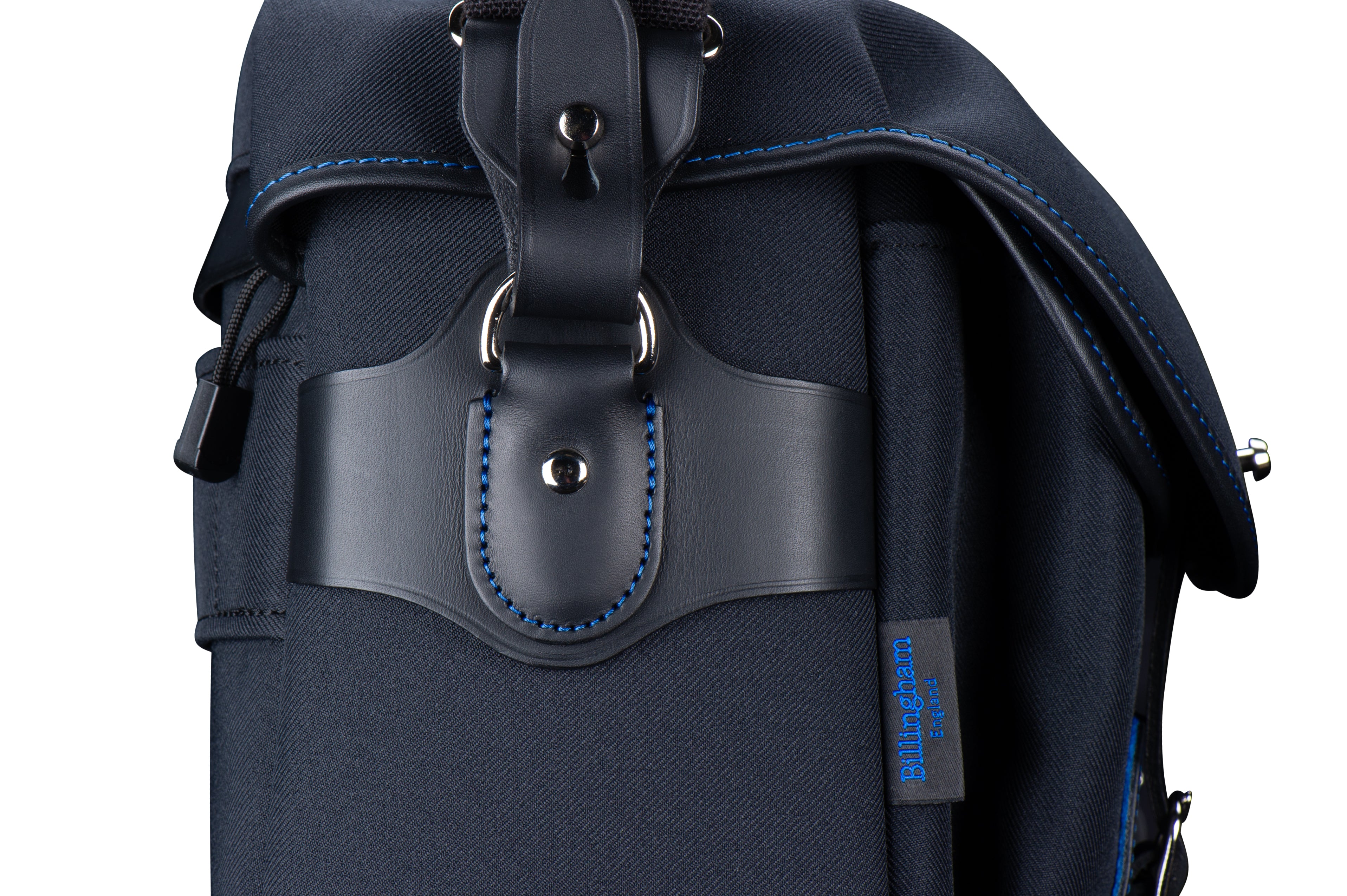 Billingham Hadley One Midnight Edition Camera Bag - Black FibreNyte / Black Leather / Blue Stitching inc SP20 Shoulder Pad-Camera Bags-Kudos Cameras