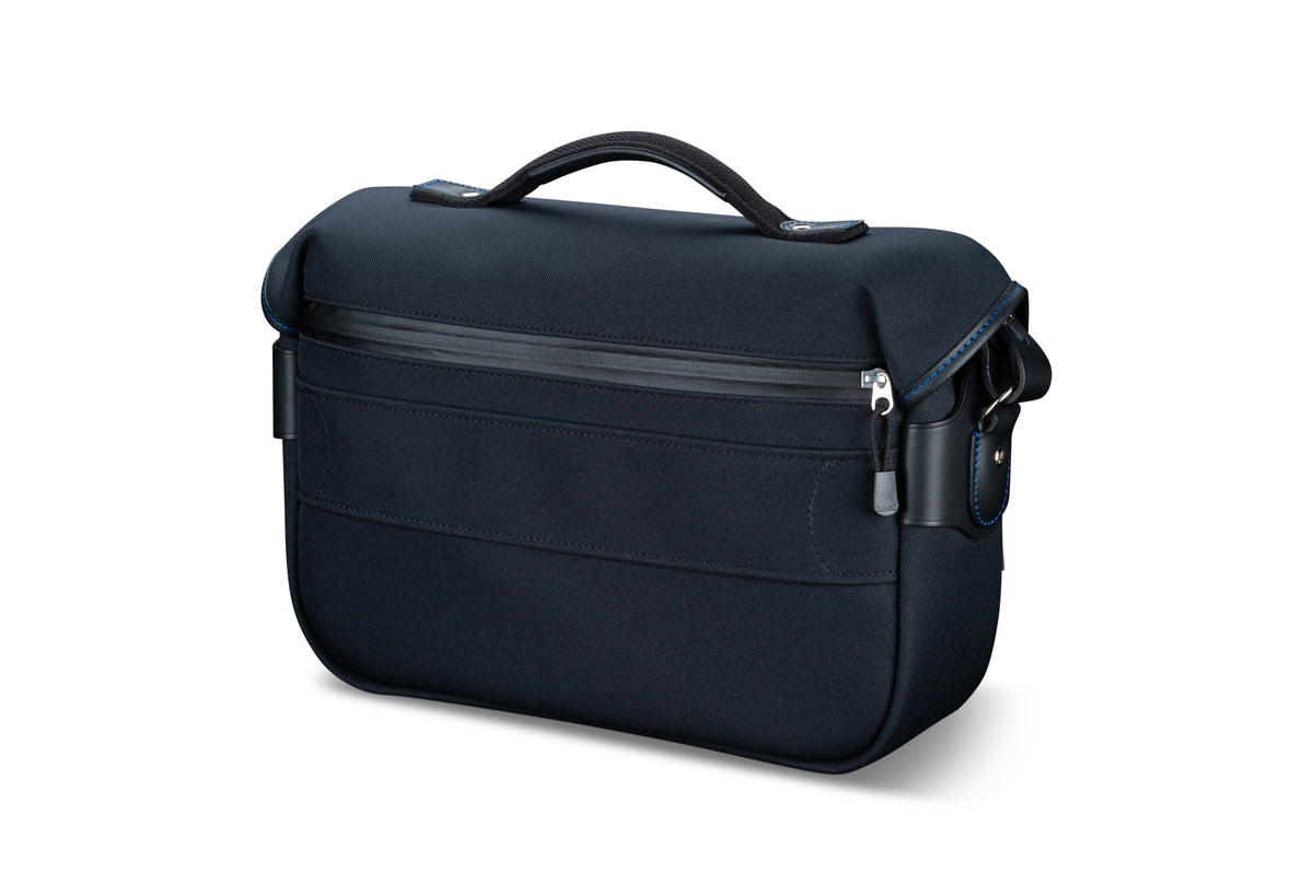 Billingham Hadley Pro 2020 Midnight Edition Camera Bag - Black FibreNyte / Black Leather / Blue Stitching inc SP15 Shoulder Pad-Camera Bags-Kudos Cameras