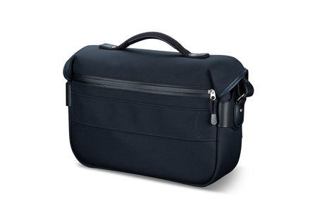 Billingham Hadley Pro 2020 Midnight Edition Camera Bag - Black FibreNyte / Black Leather / Blue Stitching inc SP15 Shoulder Pad-Camera Bags-Kudos Cameras