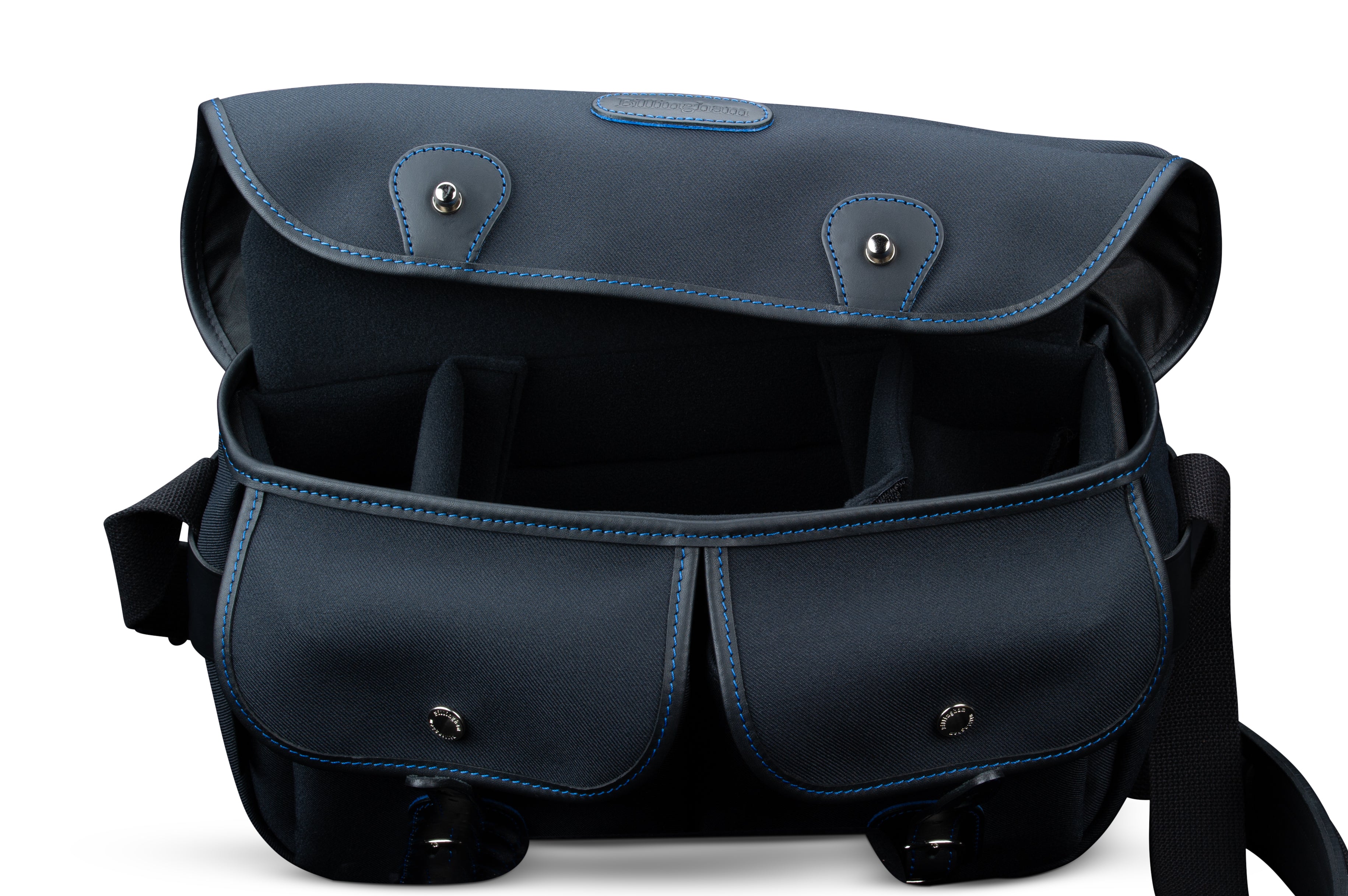 Billingham Hadley Pro Midnight Edition Camera Bag - Black FibreNyte / Black Leather / Blue Stitching inc SP15 Shoulder Pad-Camera Bags-Kudos Cameras