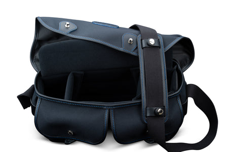 Billingham Hadley Pro Midnight Edition Camera Bag - Black FibreNyte / Black Leather / Blue Stitching inc SP15 Shoulder Pad-Camera Bags-Kudos Cameras
