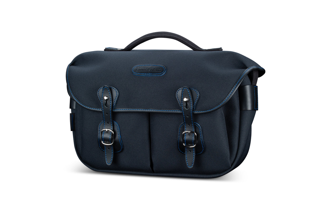Billingham Hadley Pro Midnight Edition Camera Bag - Black FibreNyte / Black Leather / Blue Stitching inc SP15 Shoulder Pad-Camera Bags-Kudos Cameras