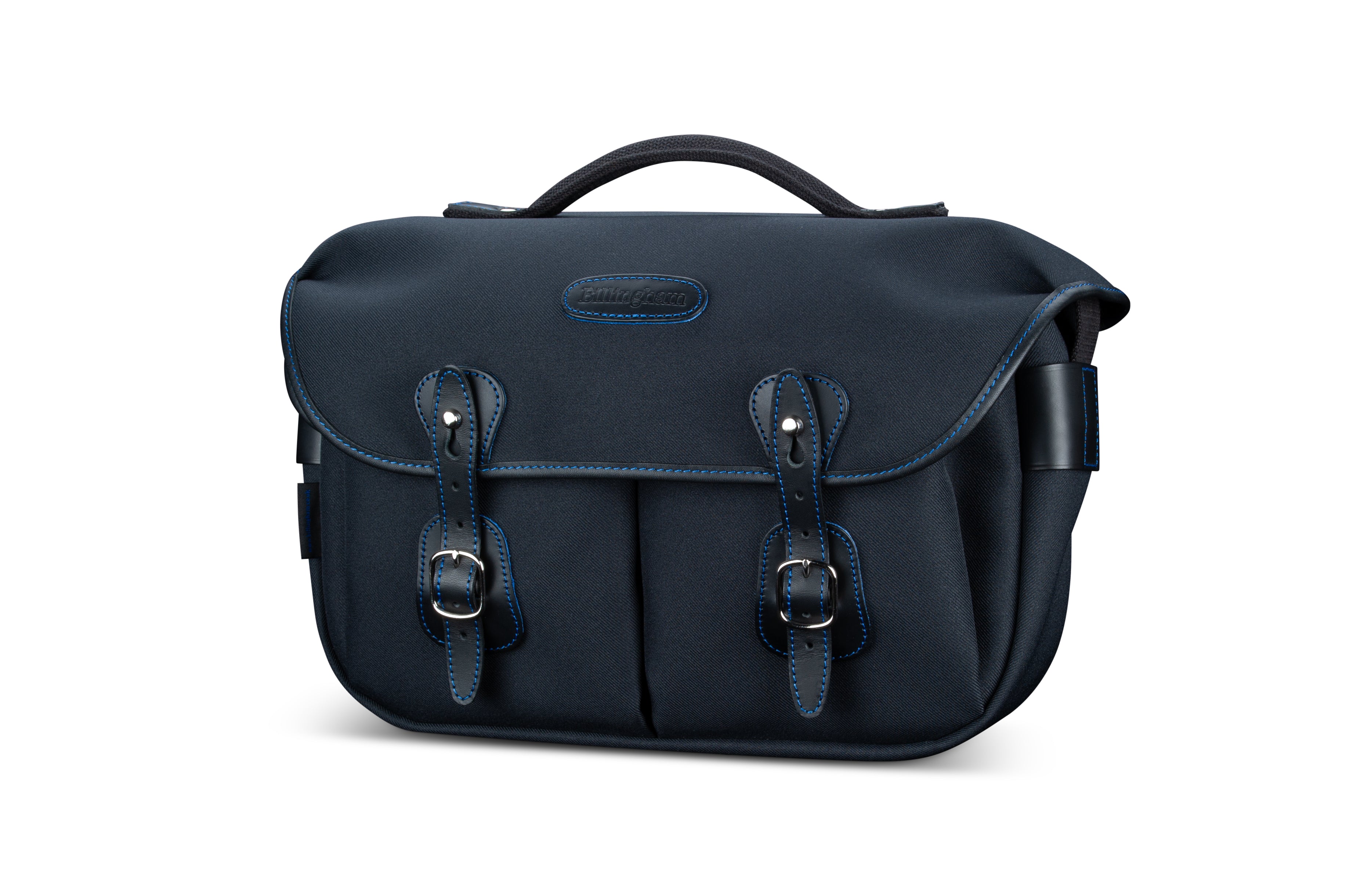 Billingham Hadley Pro Midnight Edition Camera Bag - Black FibreNyte / Black Leather / Blue Stitching inc SP15 Shoulder Pad-Camera Bags-Kudos Cameras
