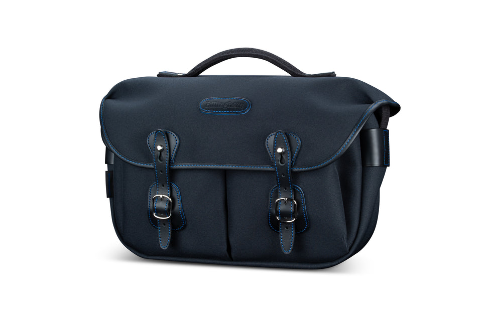 Billingham Hadley Pro Midnight Edition Camera Bag - Black FibreNyte / Black Leather / Blue Stitching inc SP15 Shoulder Pad-Camera Bags-Billingham