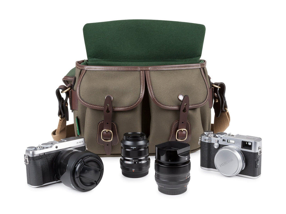 Billingham Hadley Small Pro Camera Bag - Sage FibreNyte / Chocolate Leather-Camera Bags-Kudos Cameras
