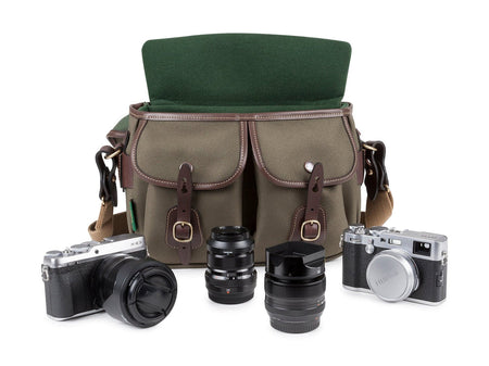 Billingham Hadley Small Pro Camera Bag - Sage FibreNyte / Chocolate Leather-Camera Bags-Kudos Cameras