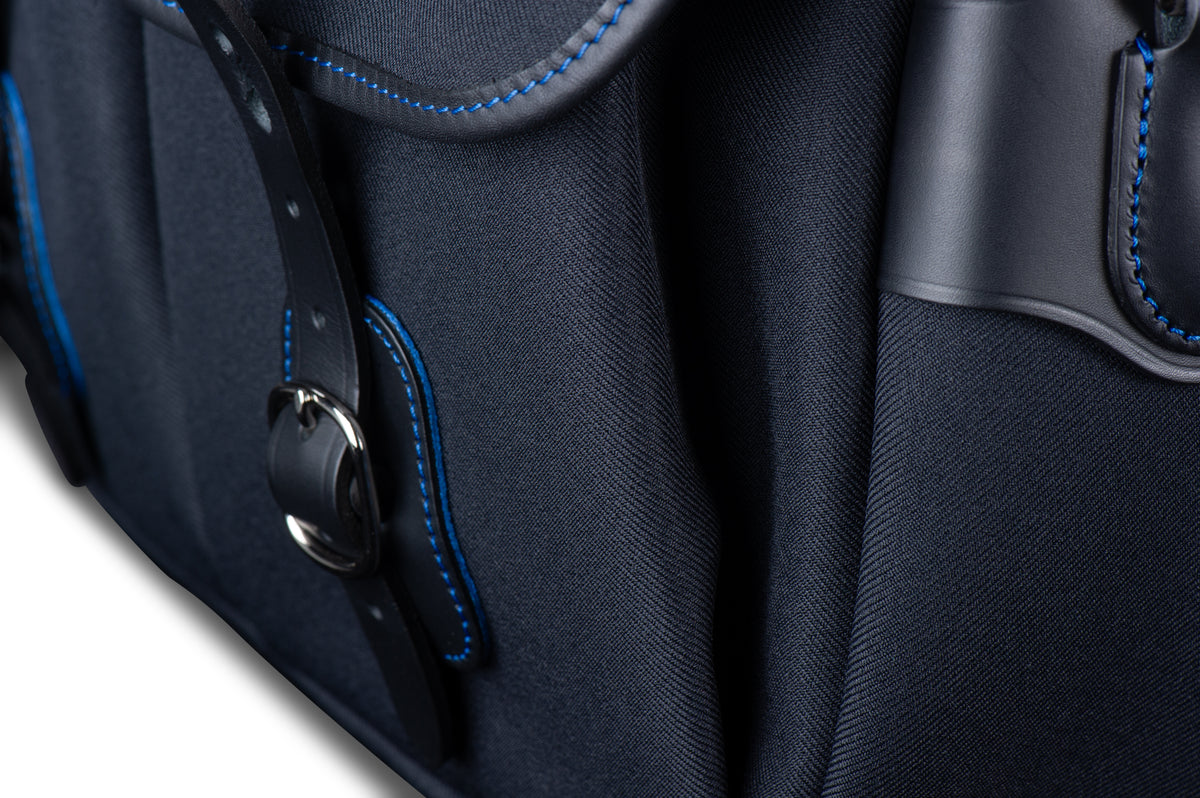 Billingham Hadley Small Pro Midnight Edition Camera Bag - Black FibreNyte / Black Leather / Blue Stitching inc SP15 Shoulder Pad-Camera Bags-Kudos Cameras