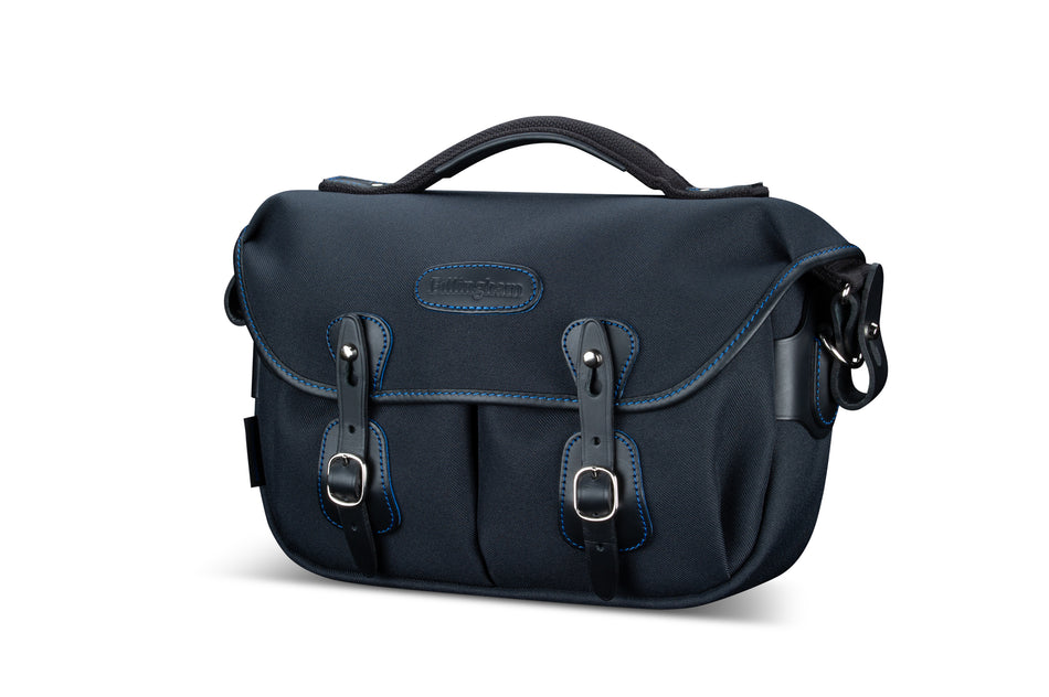 Billingham Hadley Small Pro Midnight Edition Camera Bag - Black FibreNyte / Black Leather / Blue Stitching inc SP15 Shoulder Pad-Camera Bags-Billingham