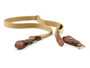 Billingham HP Shoulder Sling 38mm - Khaki / Tan (Brass Studs)-Camera Bag Accessories-Kudos Cameras