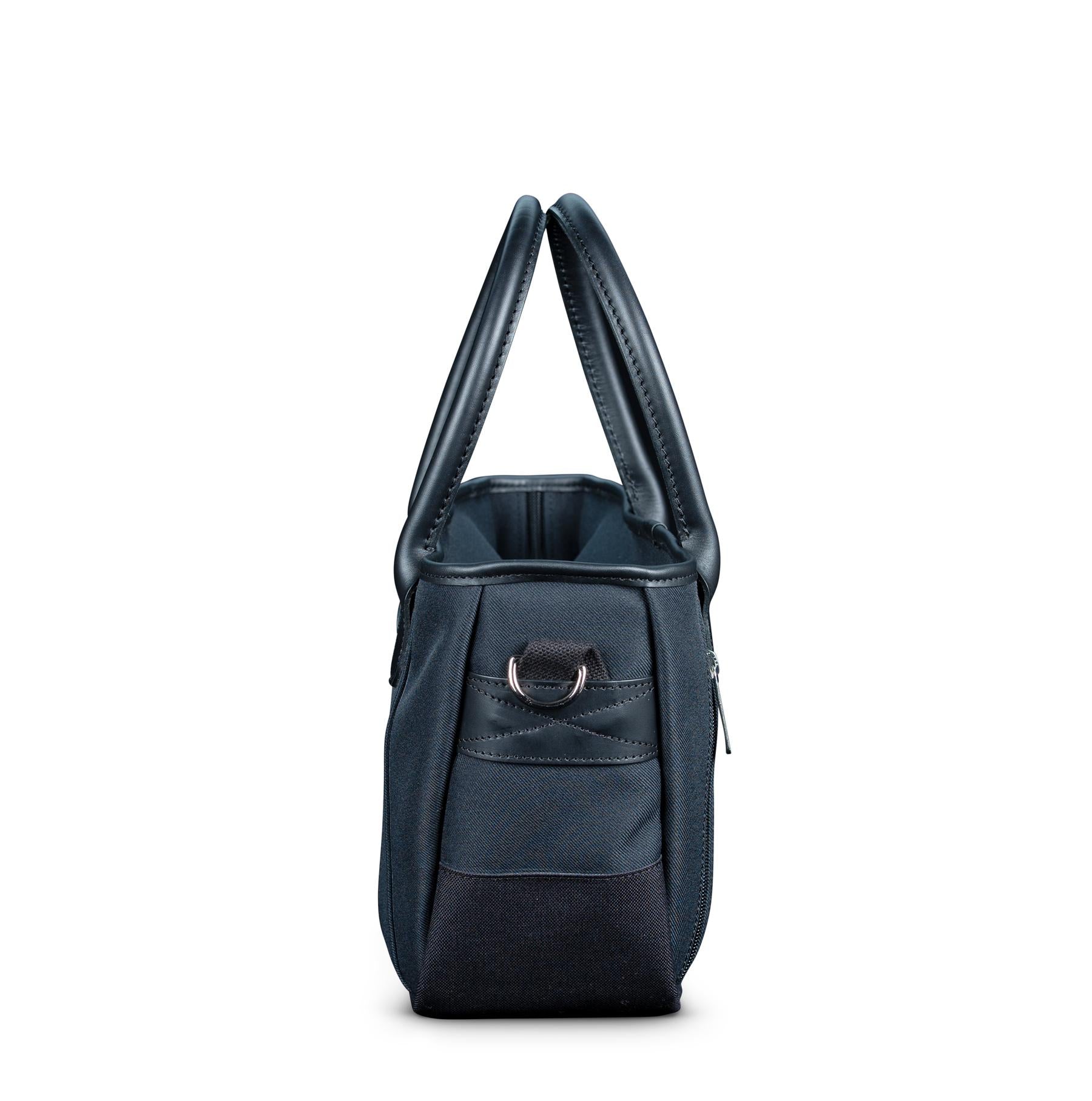Billingham Key Grip Handbag - Black FibreNyte / Black Leather-Totes Bags-Billingham