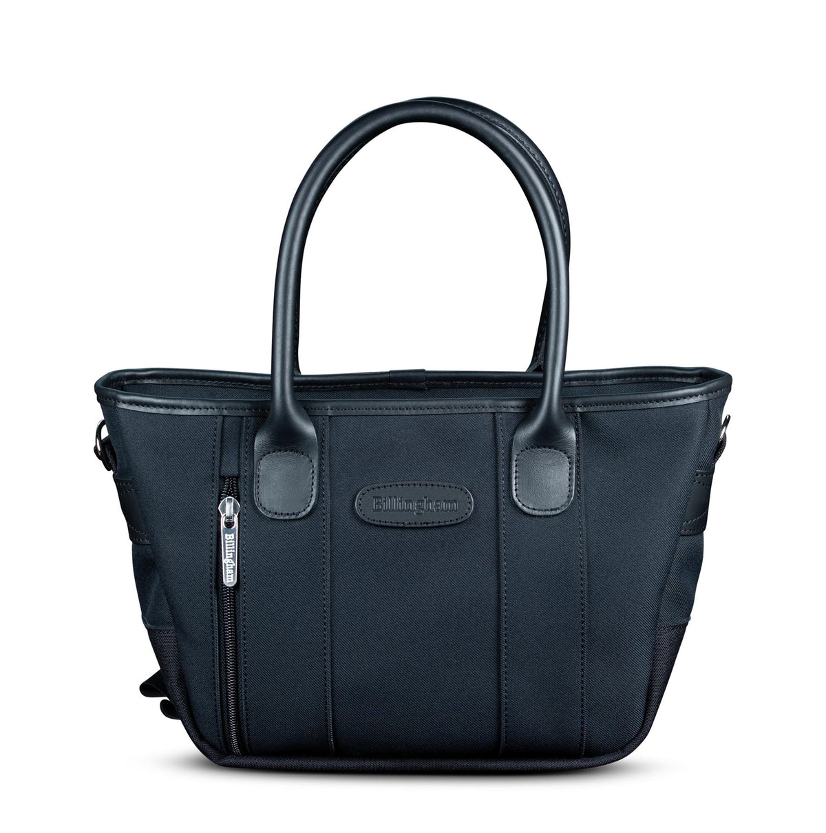 Billingham Key Grip Handbag - Black FibreNyte / Black Leather-Totes Bags-Billingham