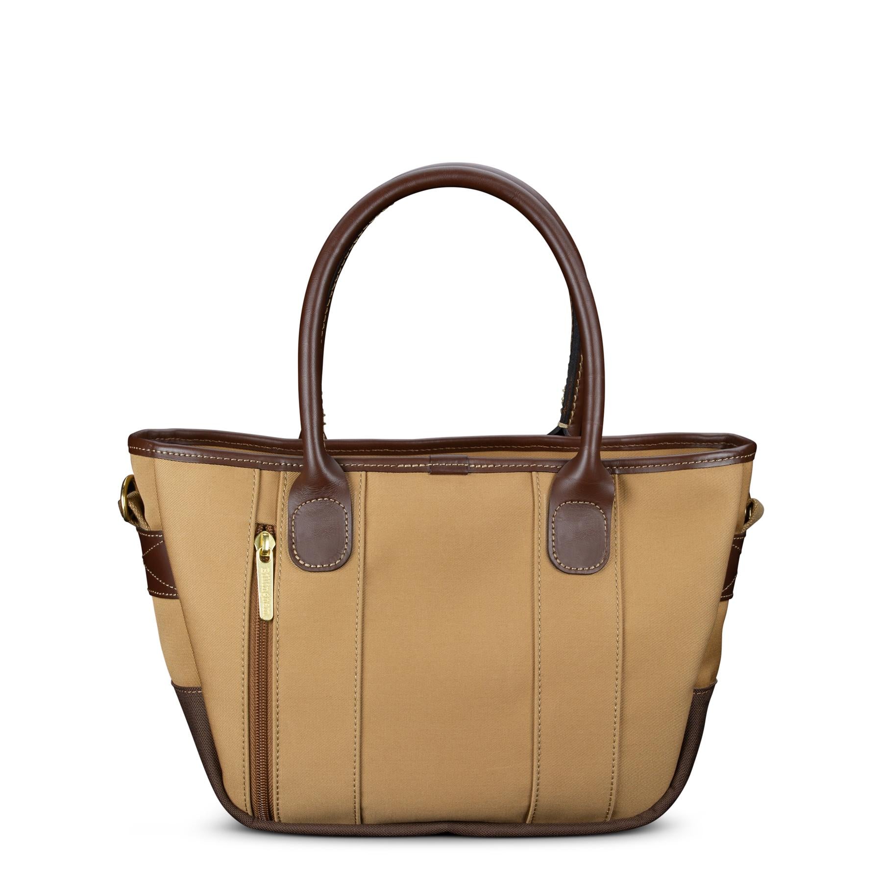 Billingham Key Grip Handbag - Khaki Canvas / Chocolate Leather-Totes Bags-Billingham