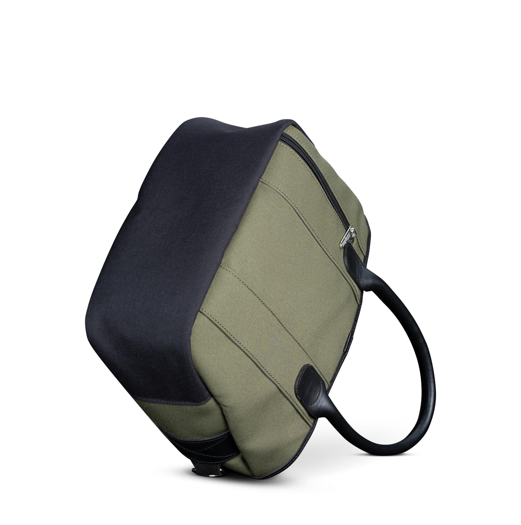 Billingham Key Grip Handbag - Sage FibreNyte / Black Leather-Totes Bags-Billingham