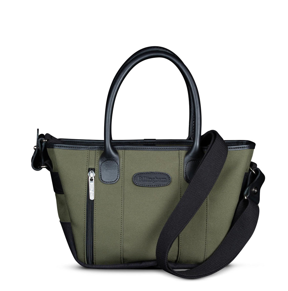 Billingham Key Grip Handbag - Sage FibreNyte / Black Leather-Totes Bags-Billingham