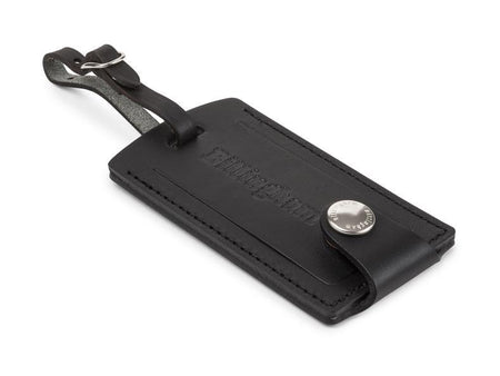 Billingham Luggage Tally - Black Leather / Nickel Coated Brass Buckle-Camera Bag Accessories-Kudos Cameras