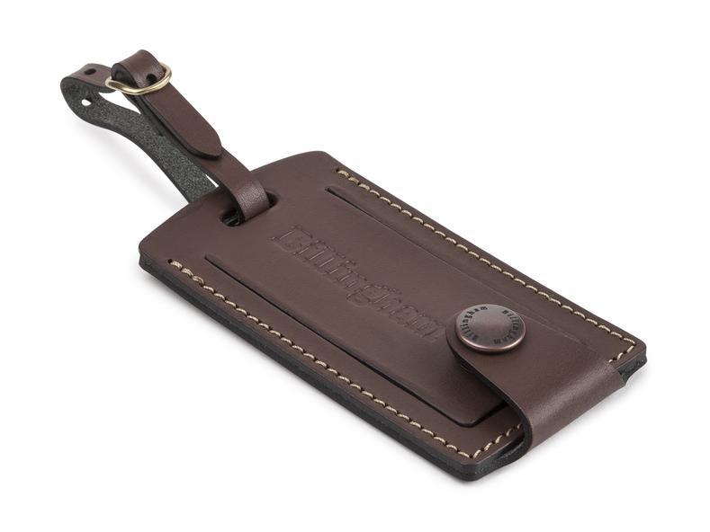 Billingham Luggage Tally - Chocolate Leather / Brass Buckle-Camera Bag Accessories-Kudos Cameras