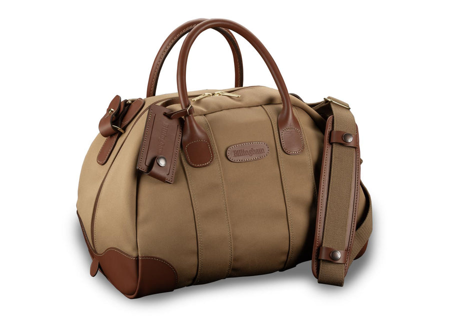 Billingham Overnight Duffle Bag - Khaki Canvas / Tan Leather-Travel Bags-Billingham