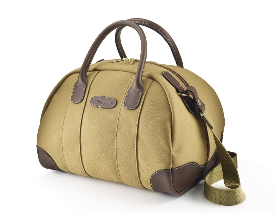 Billingham Overnight Duffle Bag - Khaki FibreNyte / Chocolate Leather-Travel Bags-Billingham