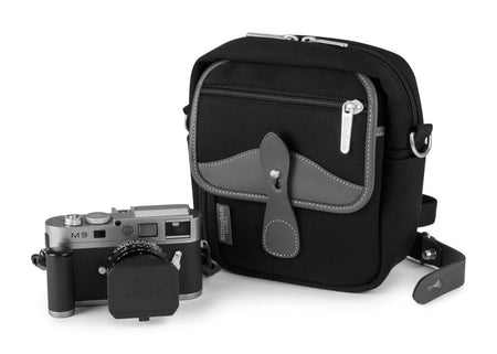 Billingham Pola Stowaway Camera Bag - Black FibreNyte / Red Leather-Camera Bags-Kudos Cameras