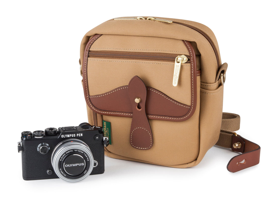 Billingham Pola Stowaway Camera Bag - Khaki Canvas / Tan Leather-Camera Bags-Billingham